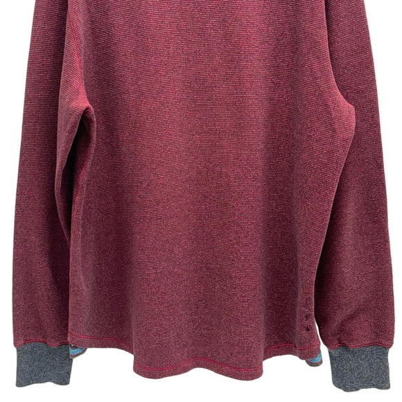 Robert Graham Quarter Zip Sweater Maroon Medium - Picture 7 of 15